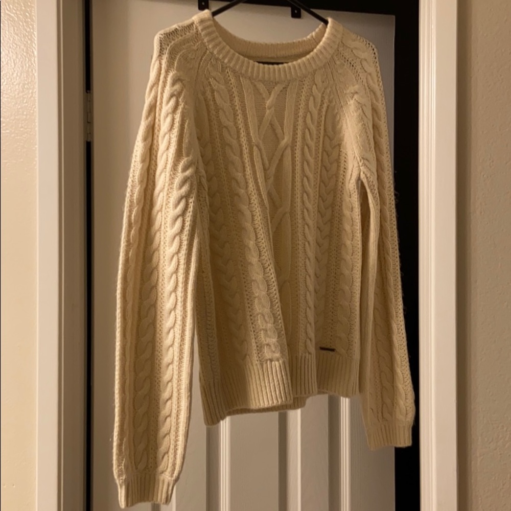 Cream Abercrombie Sweater